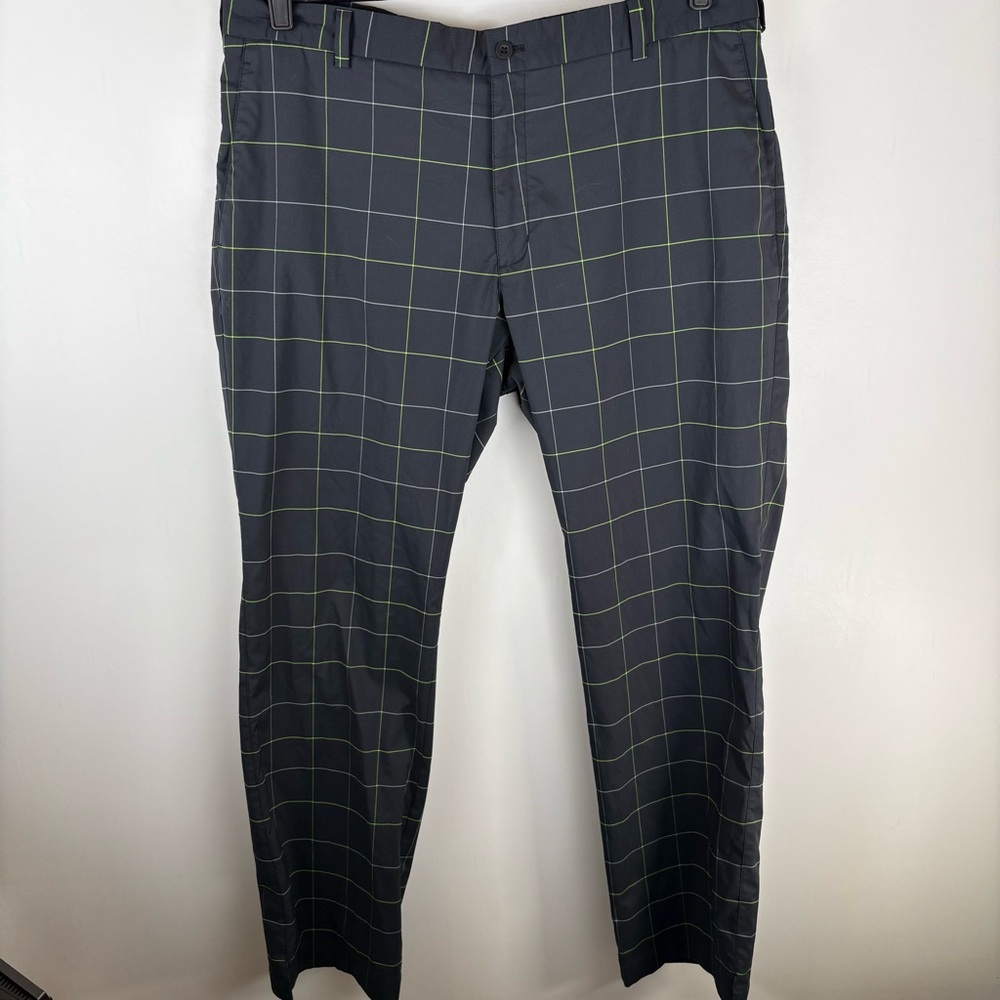 Nike Mens 38x32 Golf Pants Dri Fit Tour Performance Flat Front Windowpane Plaid